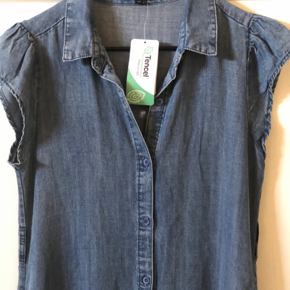 NWT lightweight denim dress Size XS - Picture 3 of 10